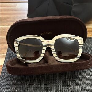 Tom Ford Women's Sunglasses - Cream and Brown Stripes
